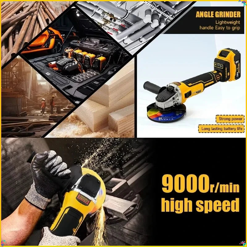 Dewalt 125MM Cordless Brushless Angle Grinder DCG406 9000RPM Cutting Machine Polishing Machine Tool For 20V Lithium Batteries