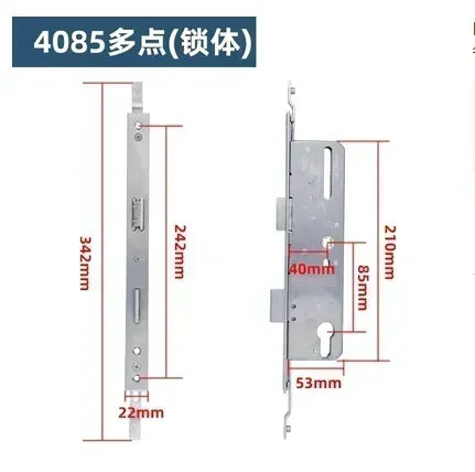 1 Set of Iron Bridge Cutoff Aluminum Flat Door Lock Modern and Simple Flat Open Double-sided Handle Lock Hardware Lock Bedroom