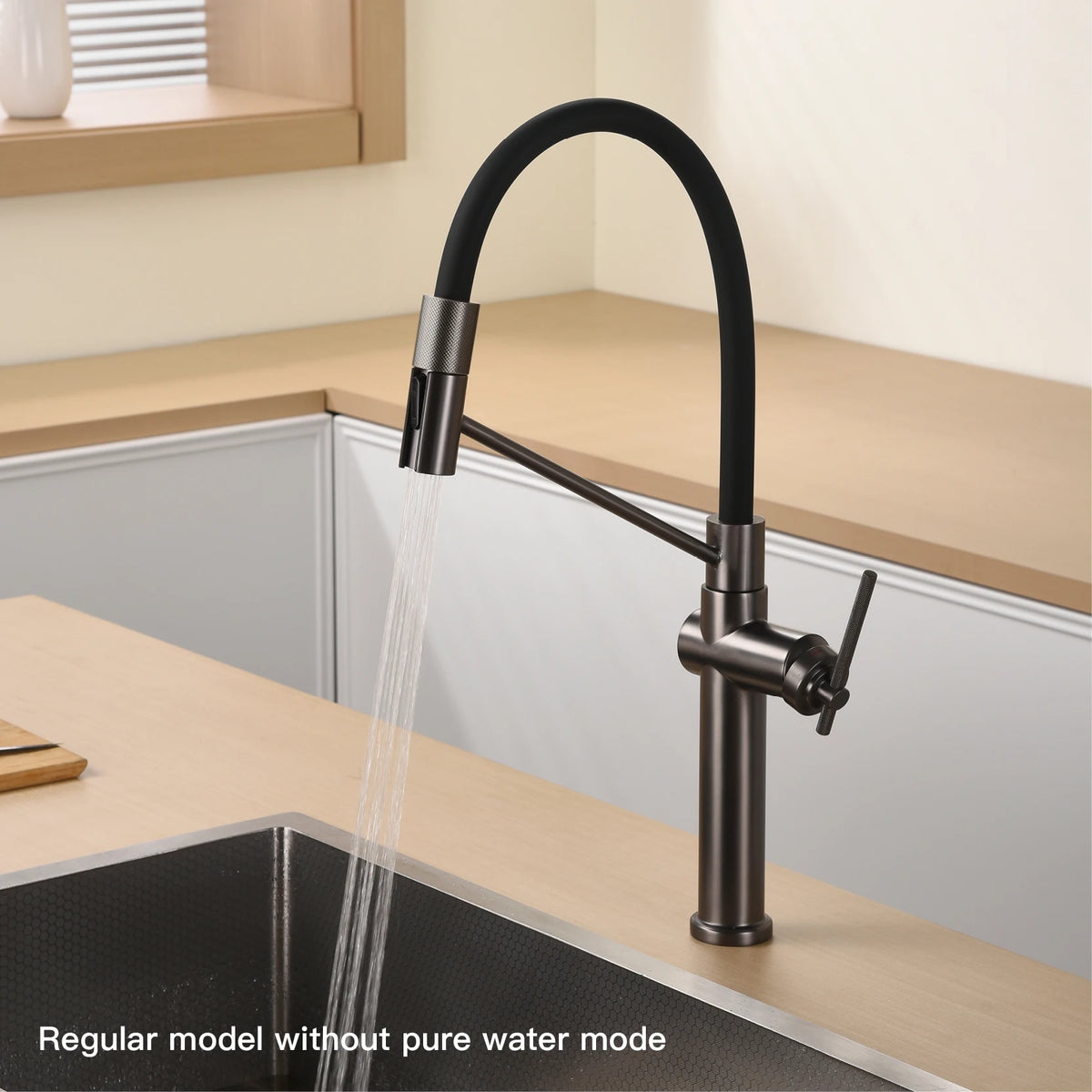 AITANA Brushed Rose Gold Pull-Out Kitchen Faucet with Luxury Drinking Water Mode 3 Function Hot & Cold Water Single Hole Sink Ta