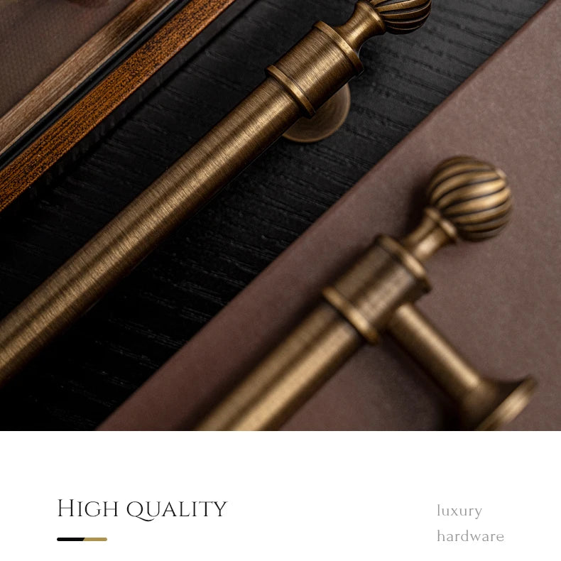 Santaya Brushed Antique Brass Handles Luxury Kitchen Cabinet Pull Wardrobe Dresser Drawer Knob Shell Handle Furniture Hardware