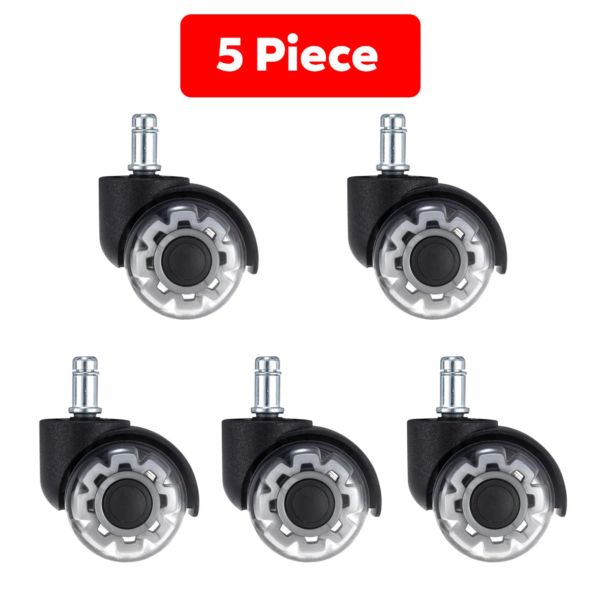1-5PCS Universal Mute Wheel Office Chair Caster Swivel Rubber Soft Safe Rollers Furniture Hardware Chair Wheels for Desk Office