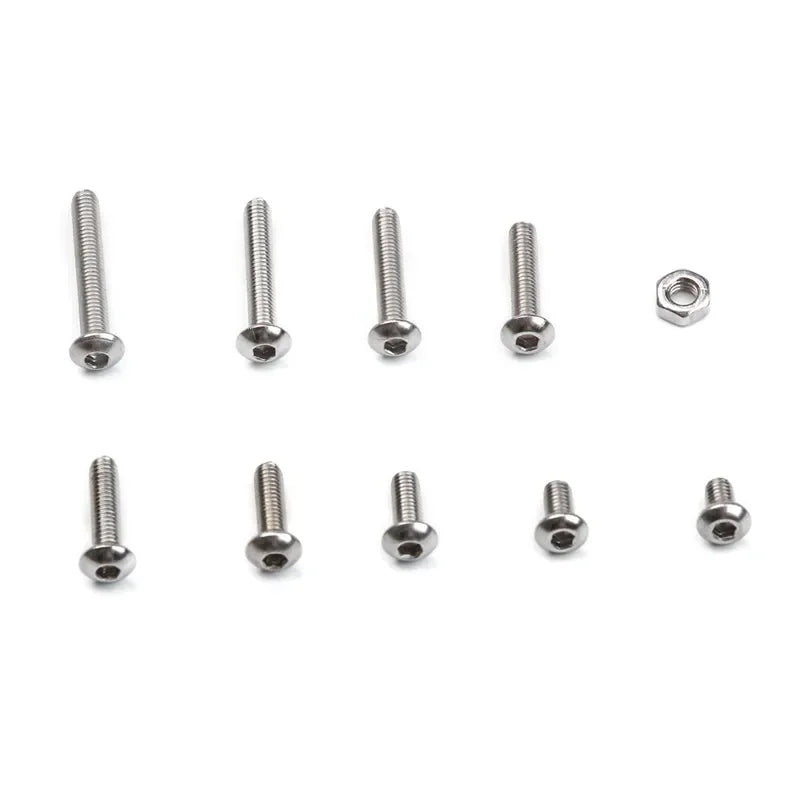 340PCS/SET M3 Stainless Steel Hex Socket Screws Nut Set With Box