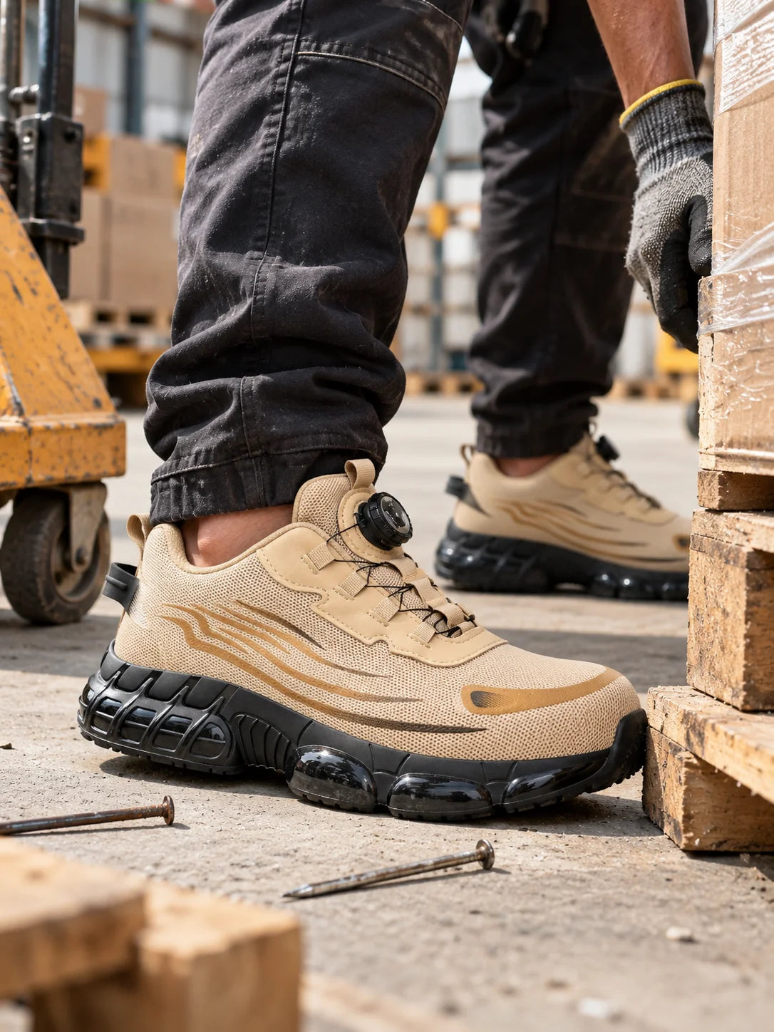 New Men's Safety Shoes with Anti-Smash, Anti-Puncture, and Breathable Design