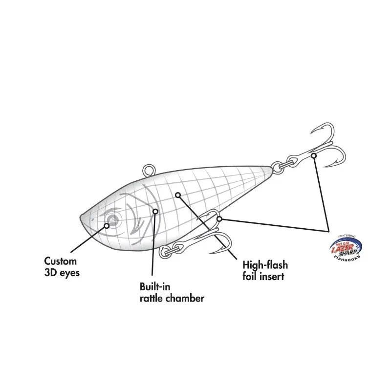 Lipless Crankbait Fishing Lure White