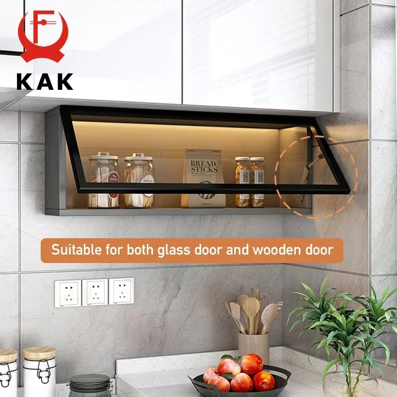 Heavy Duty Hydraulic Cabinet Hinge Randomly Stop Soft Closing Kitchen Hinges Adjustable Door Support Lift Up Door Hardware