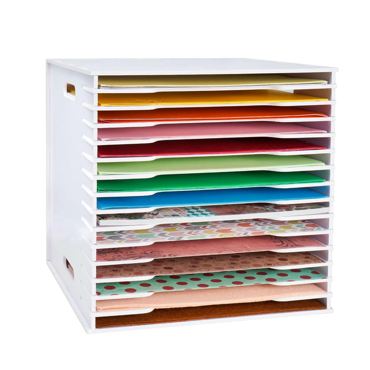 Magazine Rack 12 Tier Pvc Literature Organizer 13x12.2x13 Inch Adjustable Shelves For Home Office Classroom