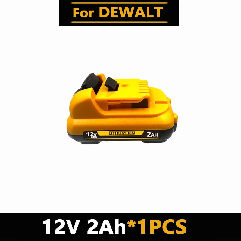 1-4Pack 12V Replacement For DEWALT DCB120 Lithium-ion Batteries 12V 3.0-6.0Ah Battery DCB123 DCB125 DCD710  Power Tools Battery