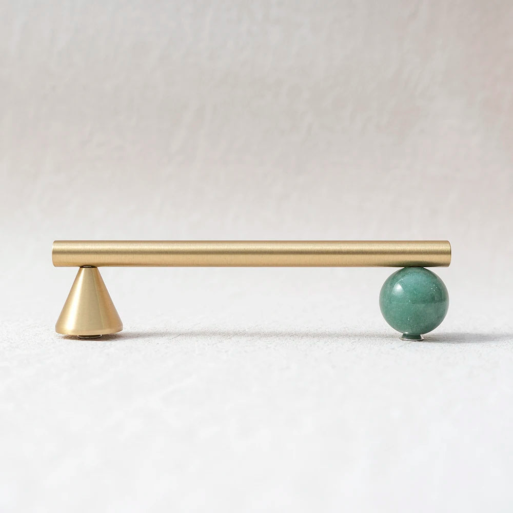 Natural Crystal + Brass Furniture Handles for Kitchen Cupboard Drawer Pulls Home Decor/ Pink Cabinet Hardware Decorative Knob