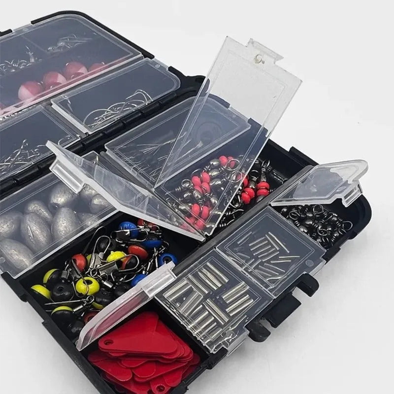 1Set Sphere Floats Fishing Tackle Kit Crank Hooks Carp Fishing Fishing Parts Kit with Box Lures Lure Bait Set Fishing Accessories