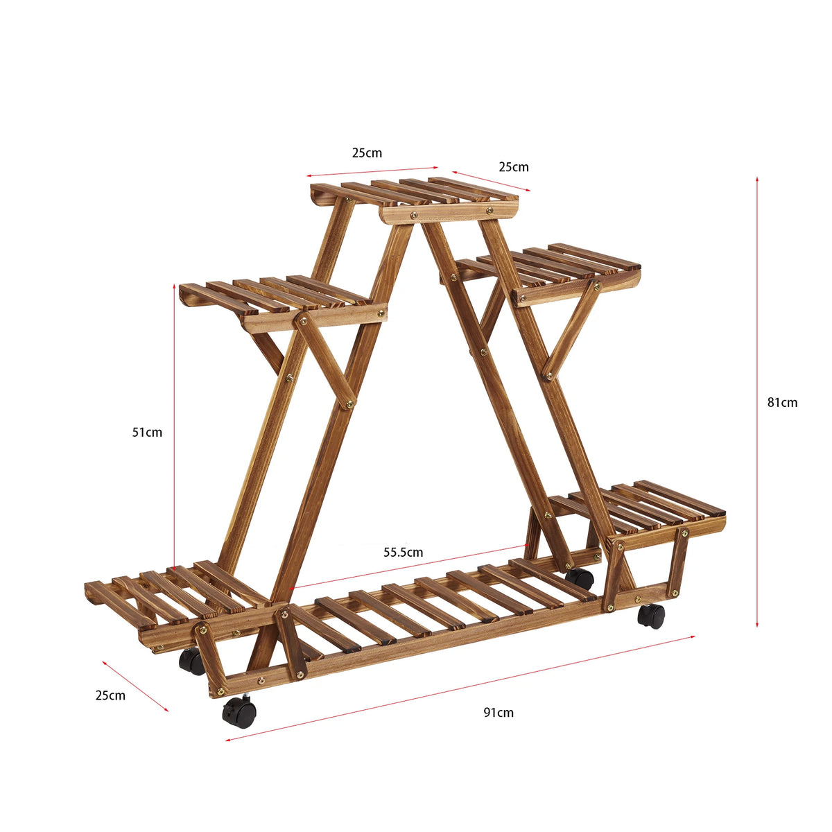 Various Styles Wood/Metal Plant Stand Flower Pots Display Holder Garden Shelf Shelving for Patio Balcony Living Room
