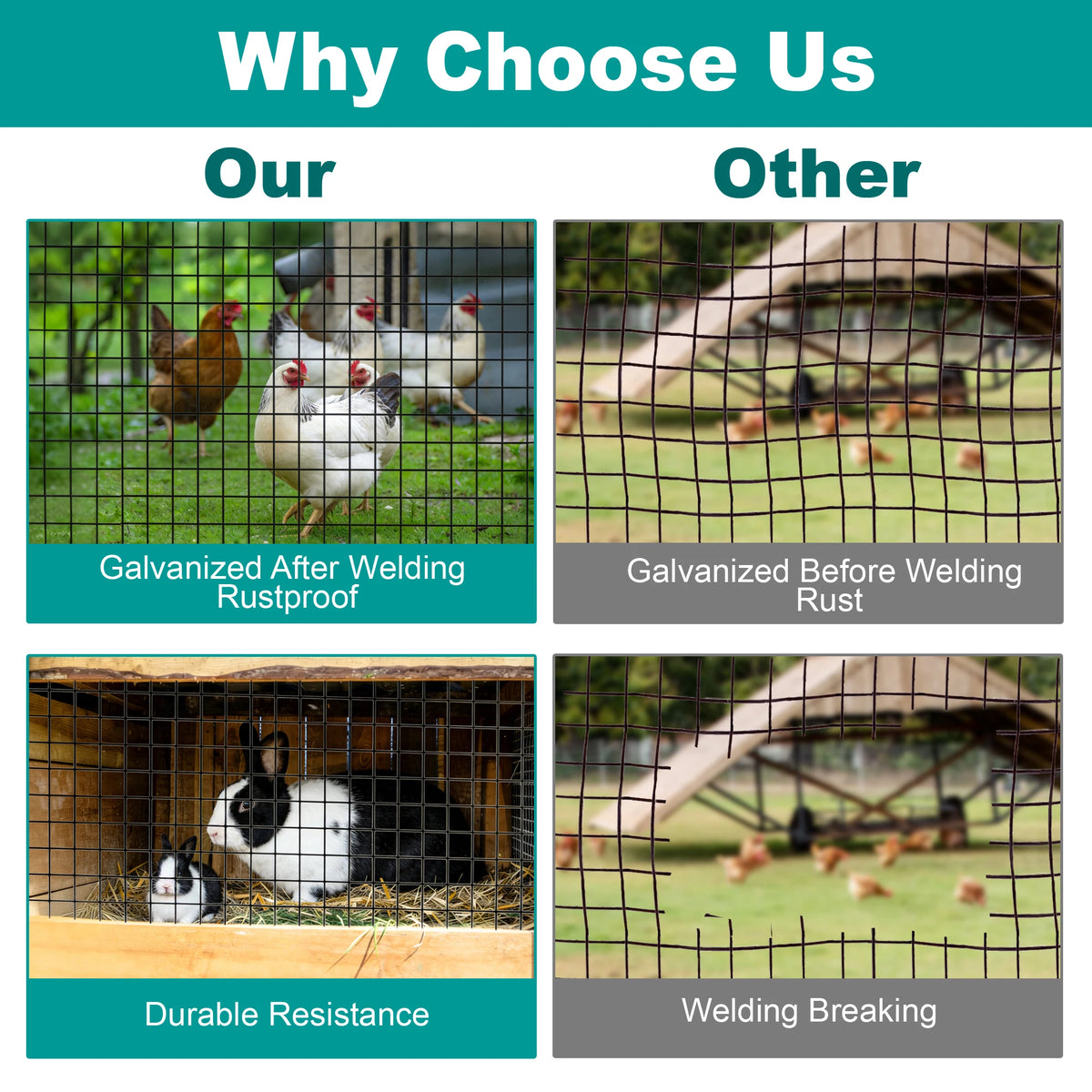 Black Hardware Cloth, 1/2 inch 19 Gauge PVC Wire Mesh Roll Welded Wire Fence for Poultry Netting, Chicken Coop & Pet Cage