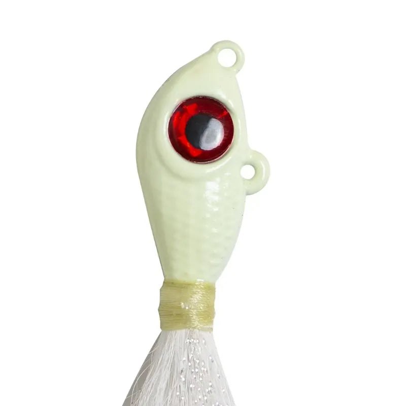2oz Glow Big Eye Bucktail Fishing Jig