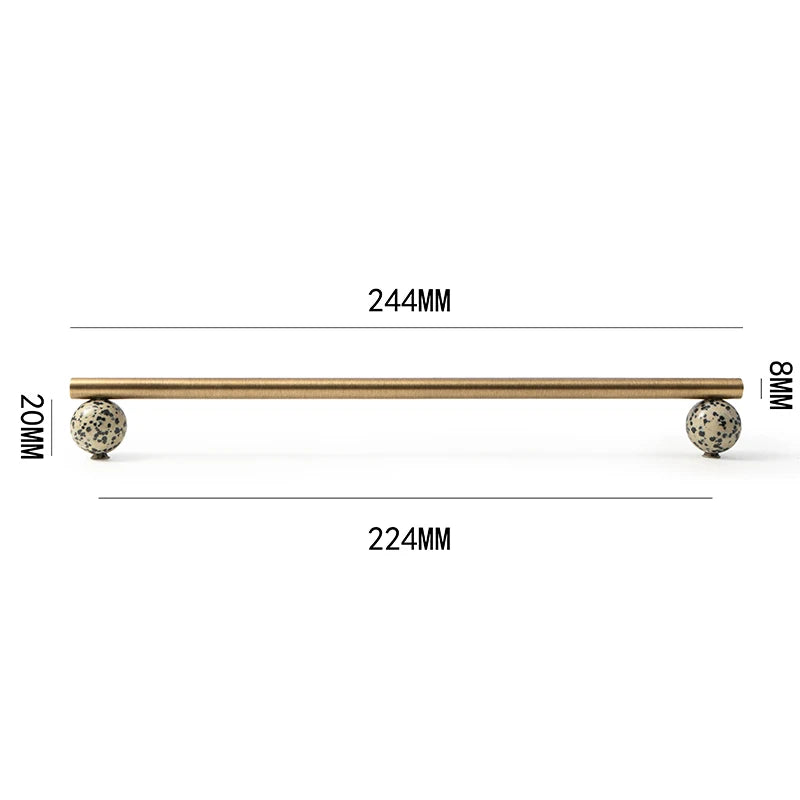 Tinyhob Nordic Art Handle / Natural Stone+ Bronze Handles and Knobs Drawer Pulls Kitchen Cabinet Knobs Furniture Hardware
