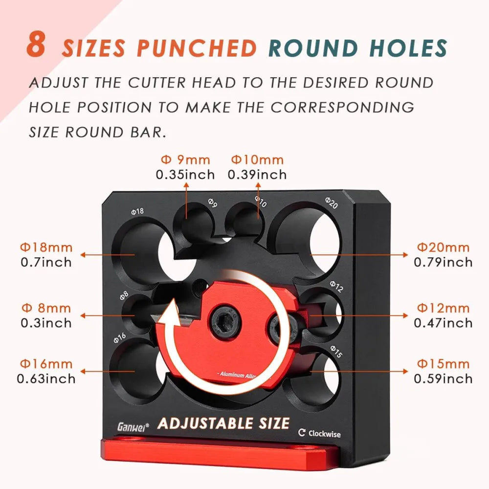 Carbide Inserts Dowel Maker Adjustable Electric Drill Milling Dowel Round, Rod Auxiliary Cylindrical Woodworking Dowel Maker Jig
