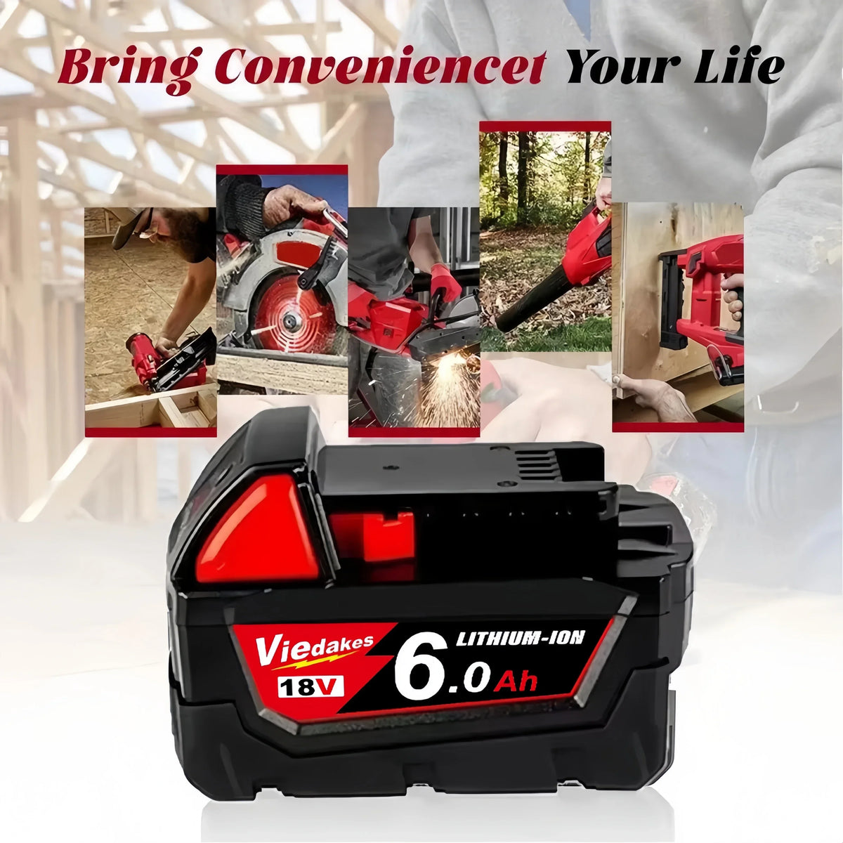 For Milwaukee 18V Battery 5Ah/6Ah/9Ah Lithium Replacement Battery For Milwaukee 48-11-1860 48-11-1850 48-11-1840 Tool Battery🛟