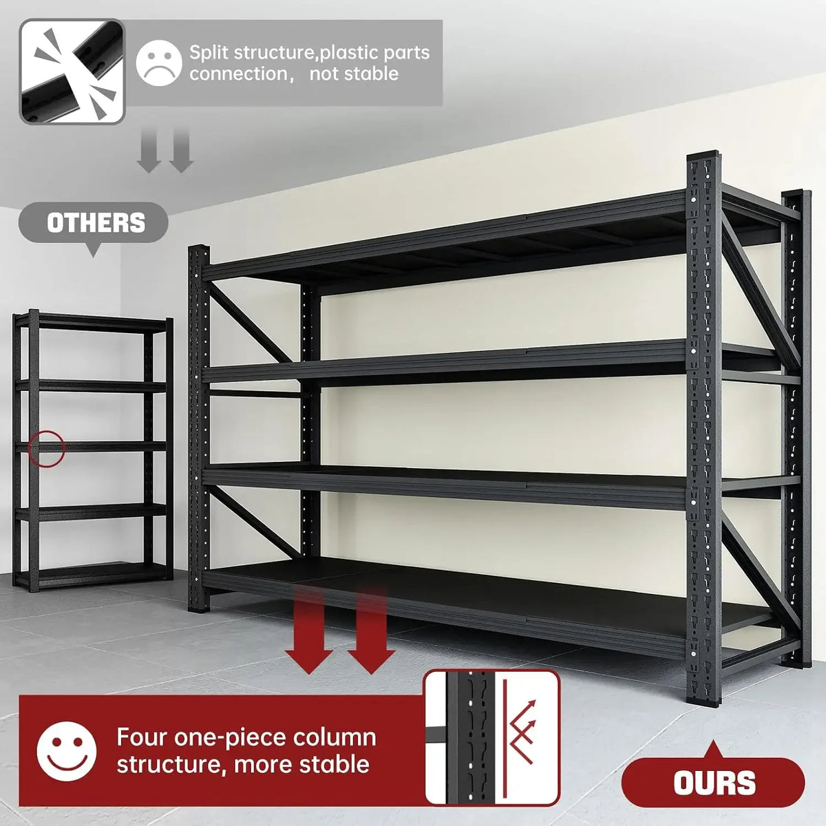 Hot-selling promotion activityHot-selling promotion activity5000LBS Storage Shelves,71" W Garage Shelving Heavy Duty Metal Adjus