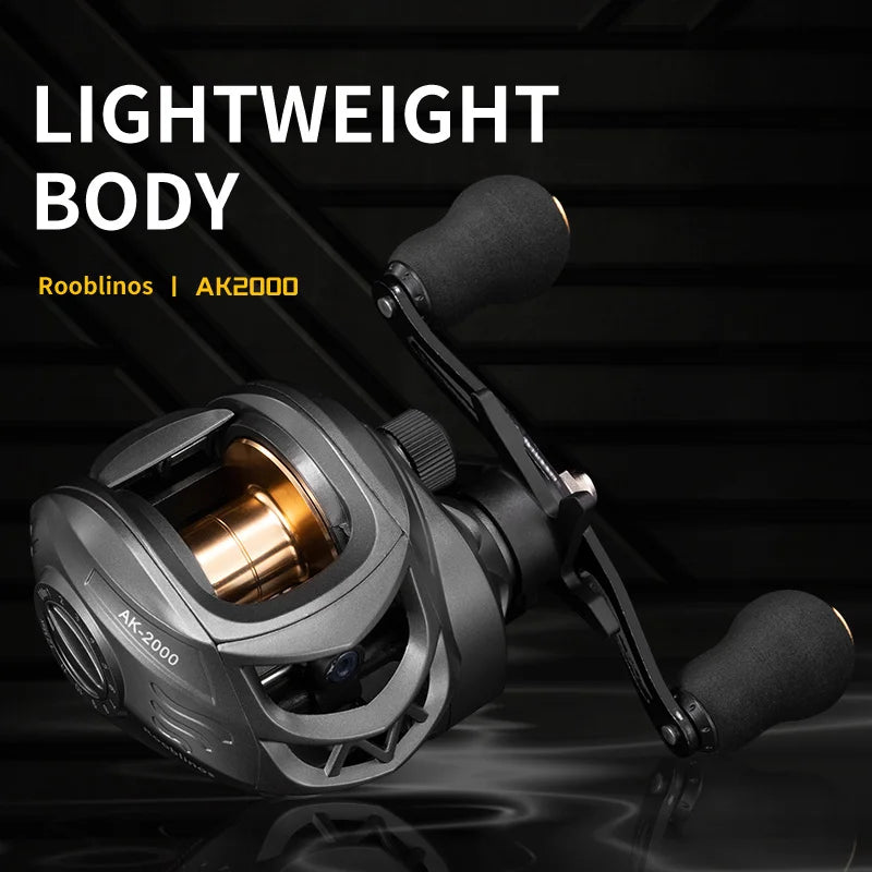 ROOBLINOS AK Spinning Reel, 7.2:1 Gear Ratio, 8kg Max Drag, Smooth Powerful Fishing Reel for Fresh & Saltwater