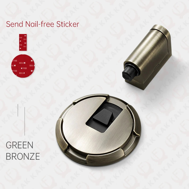 Heavy Duty Magnetic Door Stopper Mechanical Door Stop Adjustable Door Holder Non-punch Sticker Furniture Door Hardware