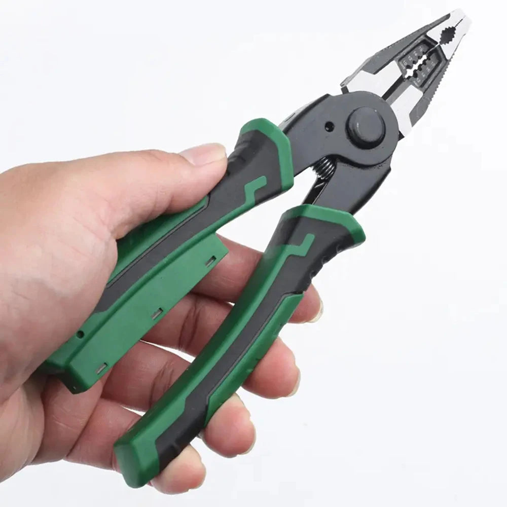 Multifunctional Foldable Wire Stripper Crimper Cable Cutter Pliers Electrician Cable Cutting Wiring Pulling Stripping Tools