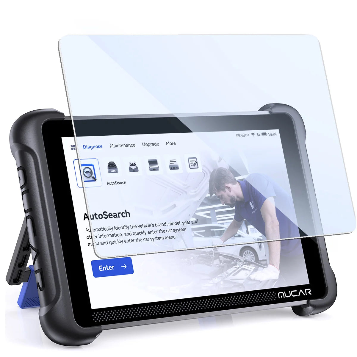MUCAR 892BT Car Diagnostic Tool AI Full System Scanner Tool 35 Reset ECU Coding Bi-Directional CANFD&Doip Lifetime Free Update