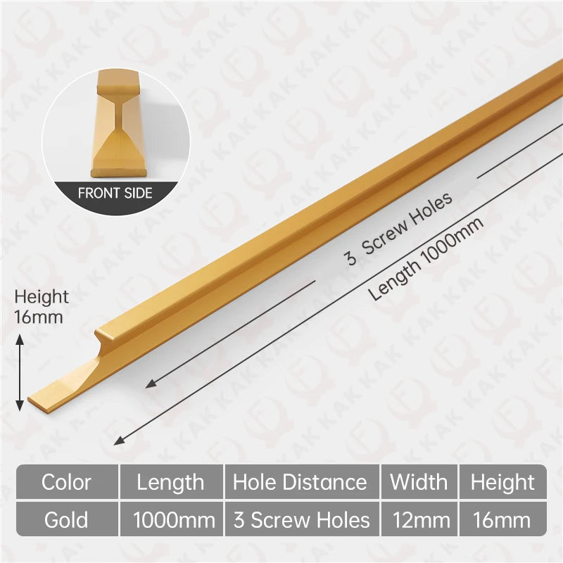 Gold Cabinet Handles Aluminum Alloy Black Kitchen Handles Cupboard Door Pulls Drawer Knobs Barn Door Handle Furniture Handle