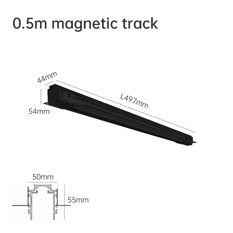 SCON Magnetic Track Lights 0-10V/Triac Dimmable System Embedded LED Rail Lightin Spotlight Floodlight Grille Ceiling Lamp DC24V