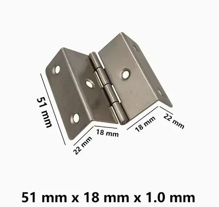 20pcs Thickened iron silent three fold hinge four fold double bend engineering cabinet door furniture hinge hardware accessories