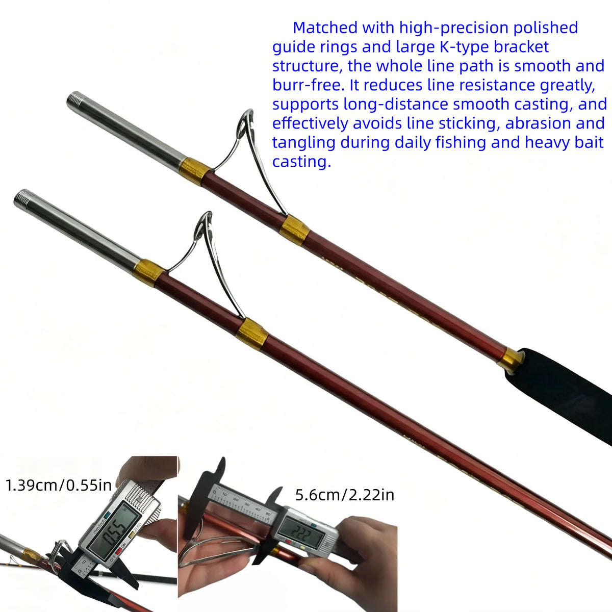 30-80LB Slow Jigging Rod Boat Rod Jig Rod Ocean Fishing Rod Saltwater Fishing Rod 6'0"/180cm 7'0"/210cm