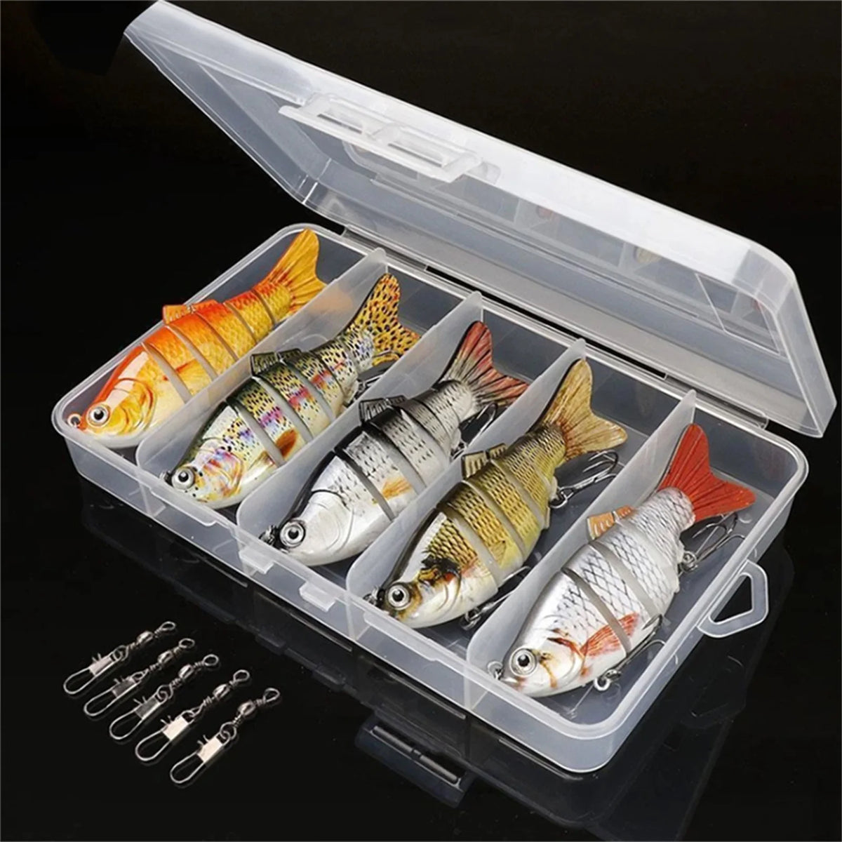 Bionic Swimming Lure ABS Material Fishing Bait 10cm Realistic Fish Lures Powerful Attraction for Saltwater Freshwater Lake