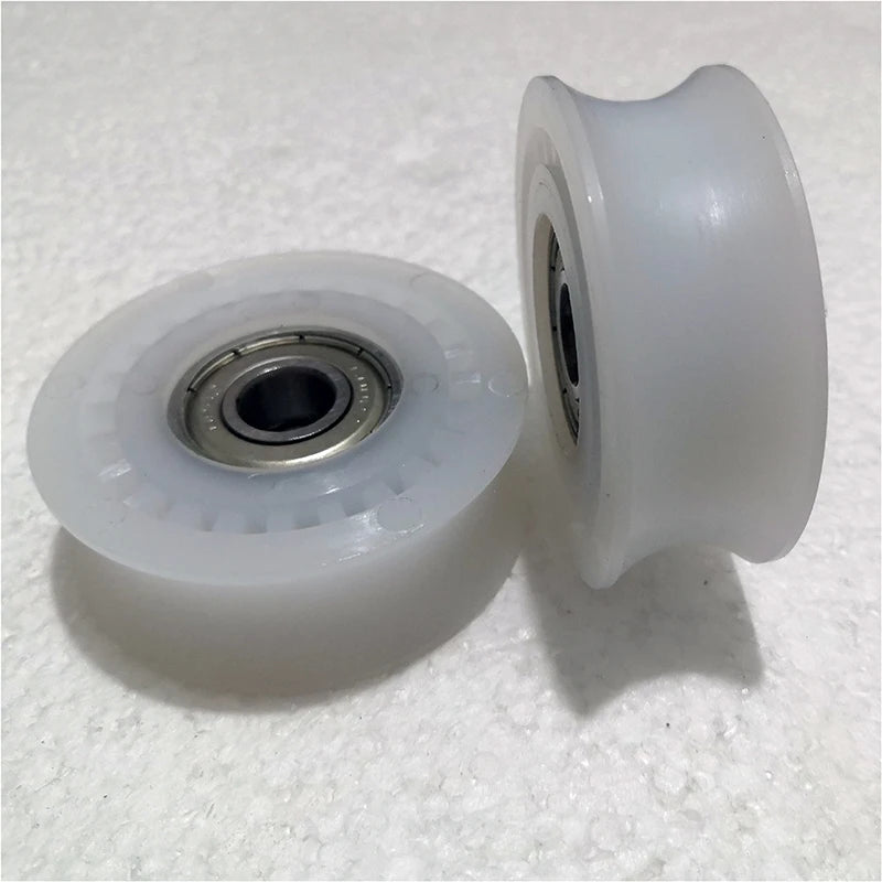 Automatic Glass Door Muted Wheel Sliding Polyurethane Nylon Pulley Spreader Sensors Hanging Fitting Roller Track Hardware Part