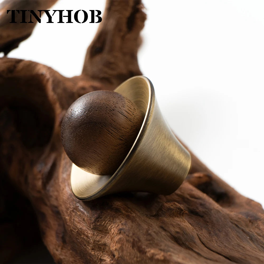 Tinyhob Vintage Antique Bronze Spotted Stone Kitchen Cabinet Furniture Handle with Base / Brass Cupboard Pull Shoe Cabinets