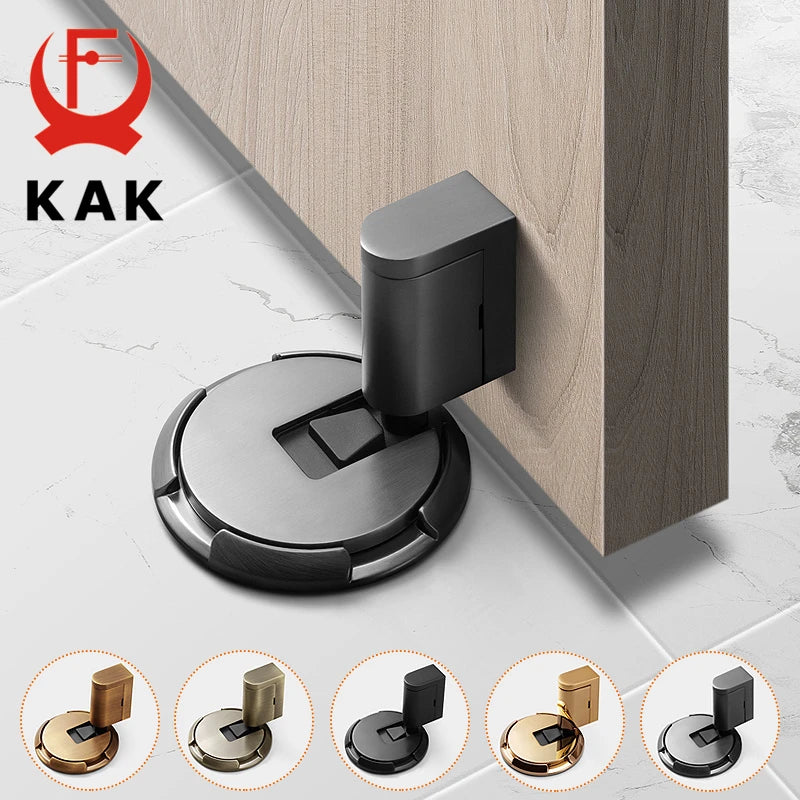 Heavy Duty Magnetic Door Stopper Mechanical Door Stop Adjustable Door Holder Non-punch Sticker Furniture Door Hardware