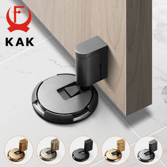 Heavy Duty Magnetic Door Stopper Mechanical Door Stop Adjustable Door Holder Non-punch Sticker Furniture Door Hardware