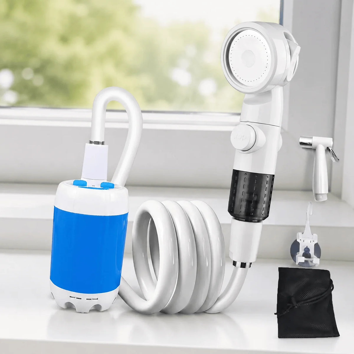 Portable Shower Camping Shower Pump Rechargeable Battery Powered Outdoor Travel Kit Portable Car Washer Camping Gear Pet Shower With Compact Portable Design Long Lasting Battery Dual Flow Modes Easy Tool Free Setup For Hiking