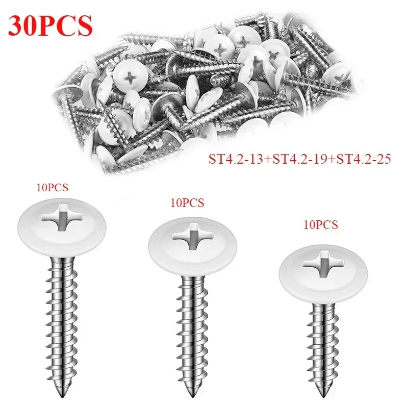 Phillips Pan Head Wood Cross Recessed Truss Self-tapping White Sheet Metal Thread Round Fast  Scre Pan for The Wall Screws Cover