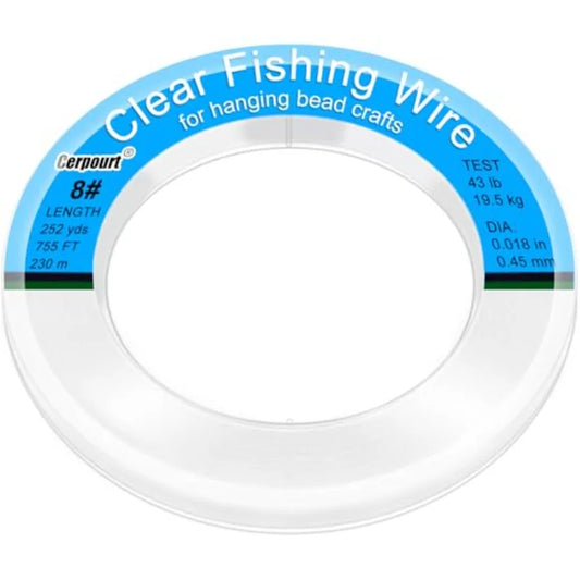Clear monofilament fishing wire for hanging balloons garlands pictures and crafts; nylon material transparent color high streng