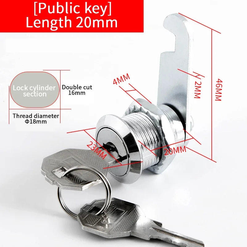 5/20/100SETS 16mm 20mm 25mm 30mm 35mm Metal Rotary Key Switch Push Button Lock Switch Latching Cylinder Cabinet Security Locker