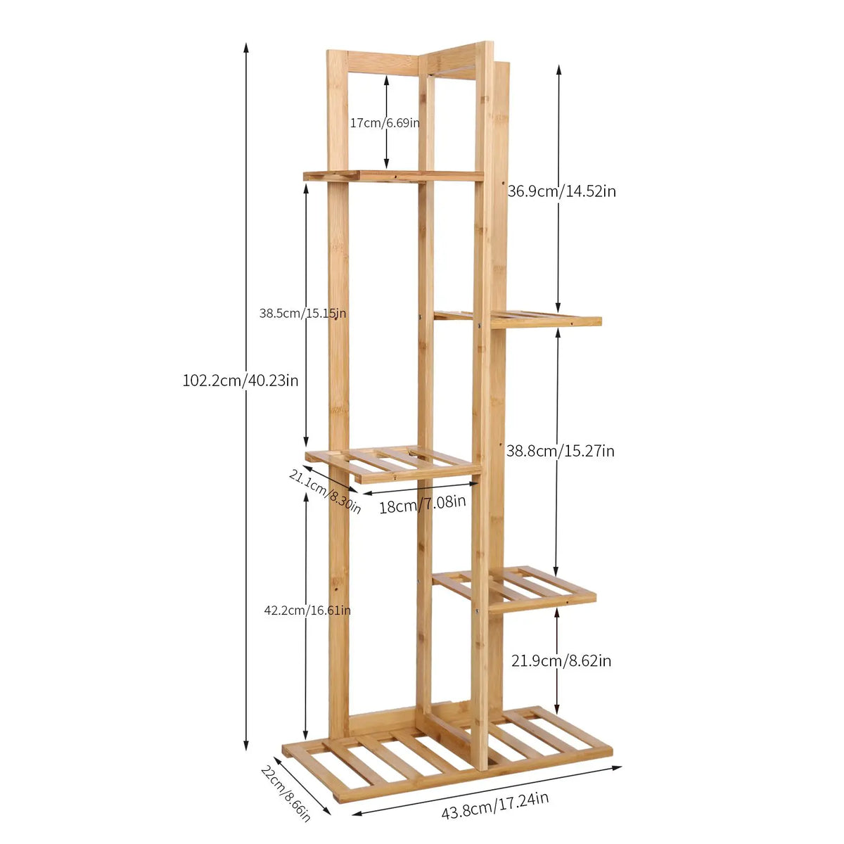 Various Styles Wood/Metal Plant Stand Flower Pots Display Holder Garden Shelf Shelving for Patio Balcony Living Room