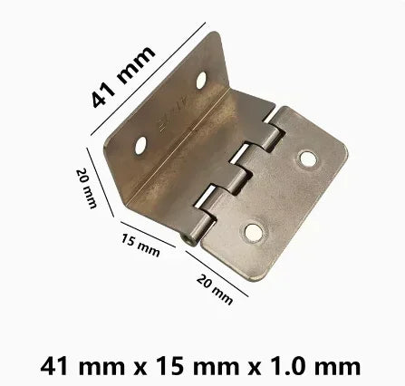 20pcs Thickened iron silent three fold hinge four fold double bend engineering cabinet door furniture hinge hardware accessories