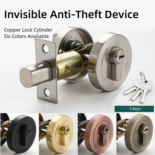 Multi-Color Household Invisible Lock Indoor Anti-Theft Lock Single-Sided Hidden Lock Bedroom Storage Basement Door Lock