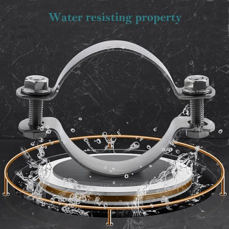 2pcs 304 Stainless Steel Thickened Flat Pipe Support Clamp Pipe Bracket Clamp Heavy Duty Rigid Split Ring Hanger 12-133mm 파이프클램프