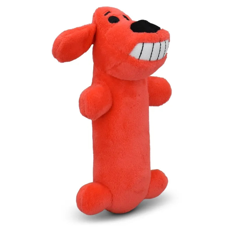 (3 pack) Smiling Loofa Plush Dog Toy with Squeaker, 6 inch
