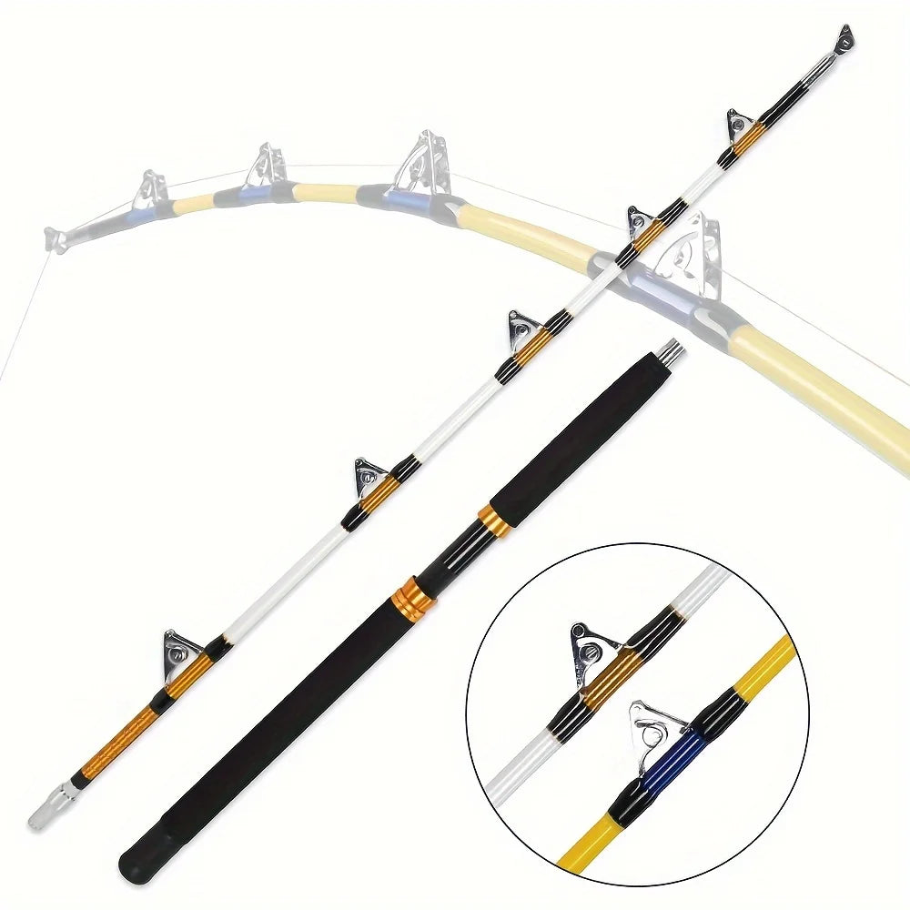 2 Sections Trolling Rod Saltwater Slowing Jigging Offshore Fishing Rod Boat Fishing Pole 180CM/165cm