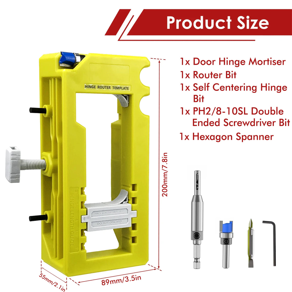 Door Hinge Jig Door Hinge Mortiser Hinge Installation Kit Door Hinge Router Template For 3 Inch to 5 Inch Hinges