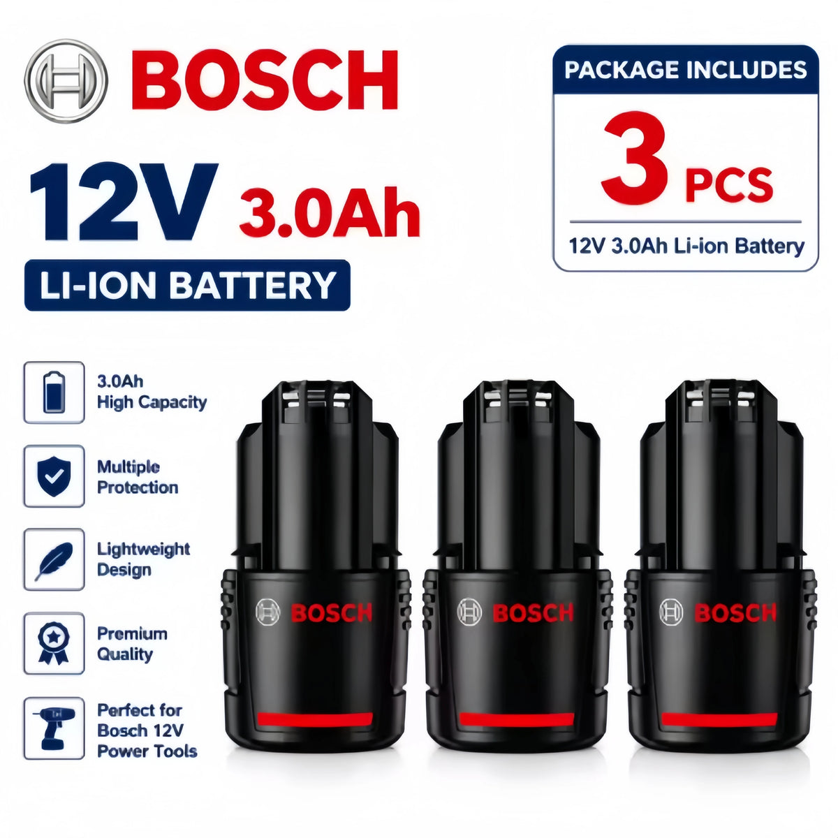 Original100% Bosch 18V battery, wireless power tool lithium battery, BAT609BAT610G BAT618BAT620BAT622GSR18V-LI，18V，6000mAh