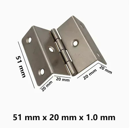 20pcs Thickened iron silent three fold hinge four fold double bend engineering cabinet door furniture hinge hardware accessories