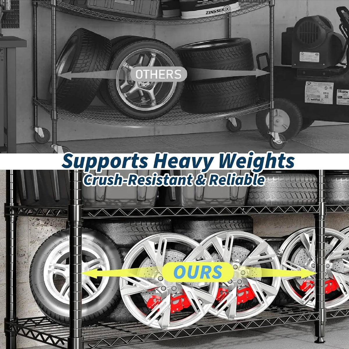 4-Tier Heavy Duty Metal Storage Shelving Unit, 70.8"W X 15.8"D X 59.5"H – Adjustable Wire Shelves, Convertible L-Shaped Rack for Kitchen, Pantry, Garage & Commercial Use