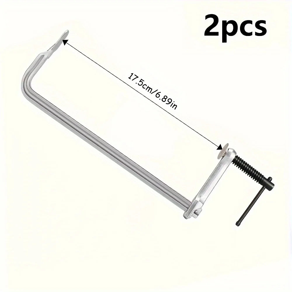 Allsome 2pcs Light-Duty Drop Forged Steel Bar Clamps F Clamps 160x60mm/300x60mm for Welding Woodworking Metalworking DIY Crafts
