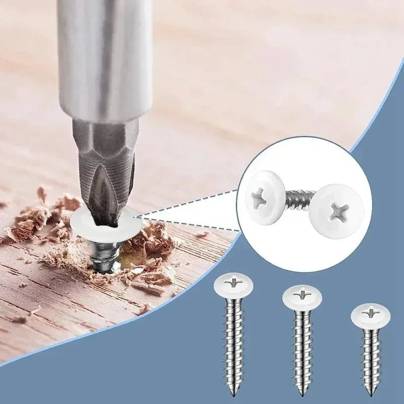 Phillips Pan Head Wood Cross Recessed Truss Self-tapping White Sheet Metal Thread Round Fast  Scre Pan for The Wall Screws Cover
