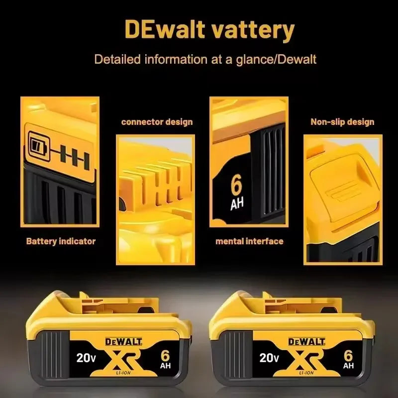 New 100% Original Dewalt 9.0Ah 20V/60V Power Tool Battery DCB206 DCB205 DCB200 DCB203 For Dewalt Power Cordless Drill